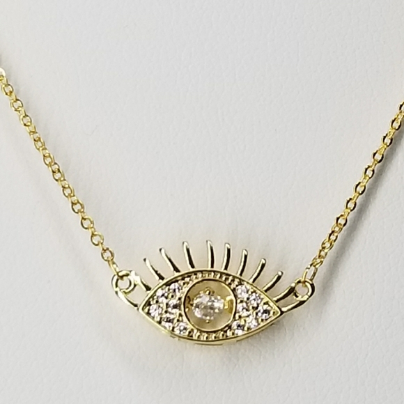 Jewelry - 💖 New in Gift Box 🎁 Pave Evil Eye Necklace